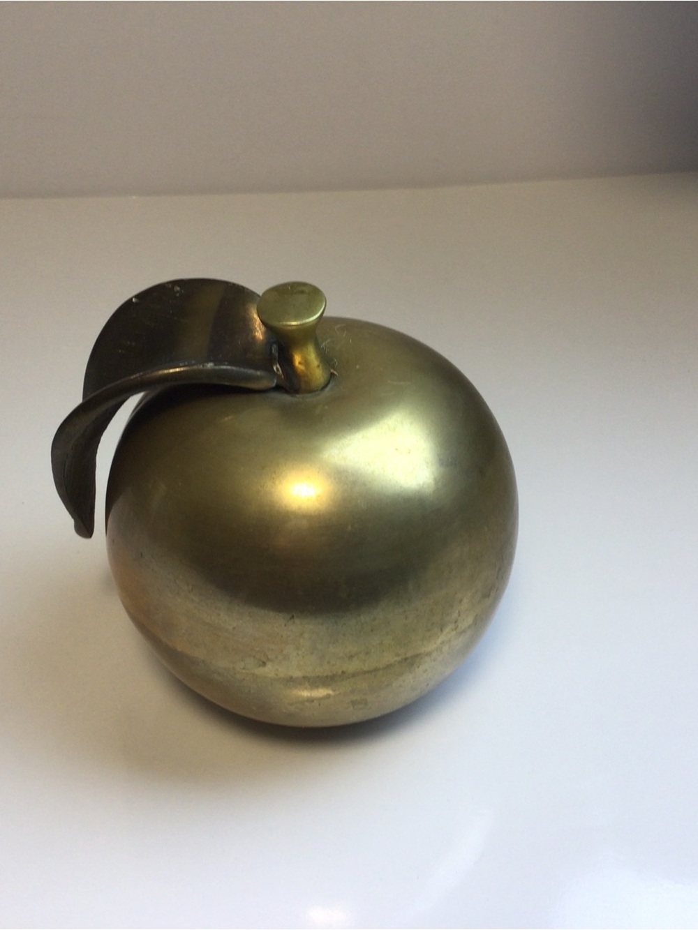 Brass Apple Decorative Accent - Gold Tone